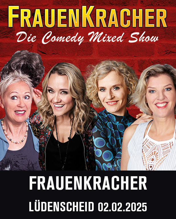 FrauenKracher in Lüdenscheid mit Lioba Albus, Lisa Feller, Maria Vollmer und Sia Korthaus